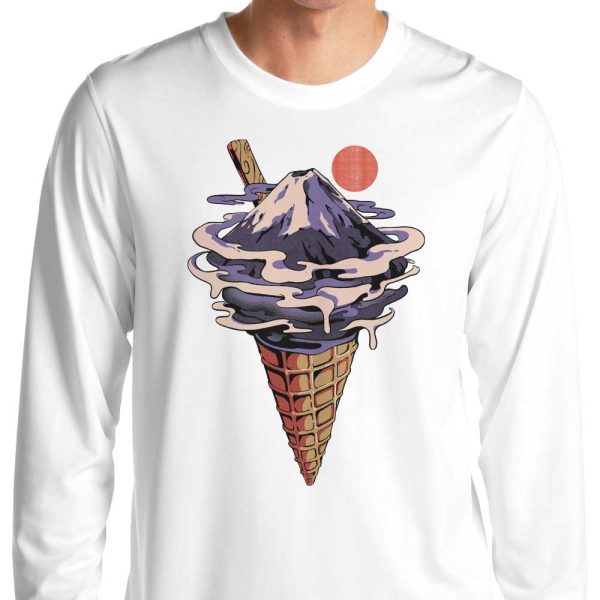 Fuji Ice Cream - Long Sleeve T-Shirt For Cheap - Image 4