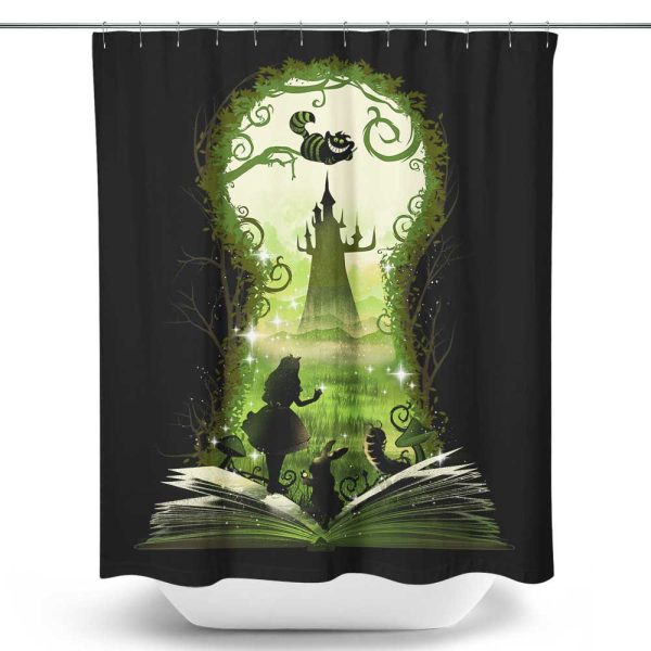 Book of Wonderland - Shower Curtain Cheap