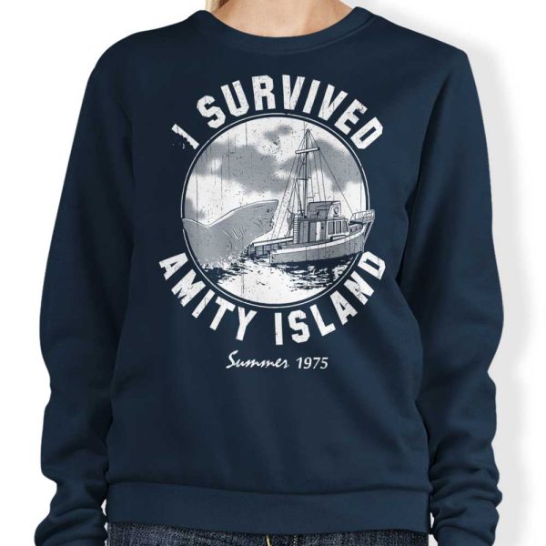 I Survived Amity Island - Sweatshirt For Cheap - Image 3