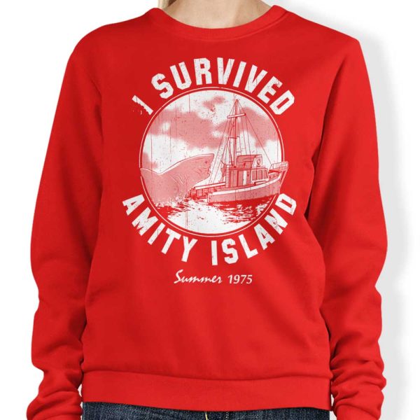 I Survived Amity Island - Sweatshirt For Cheap - Image 4