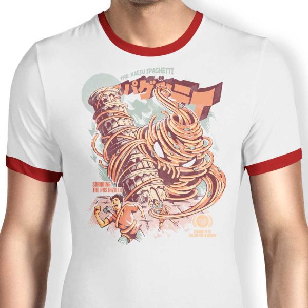 The Kaiju Spaghetti - Ringer T-Shirt For Cheap - Image 3