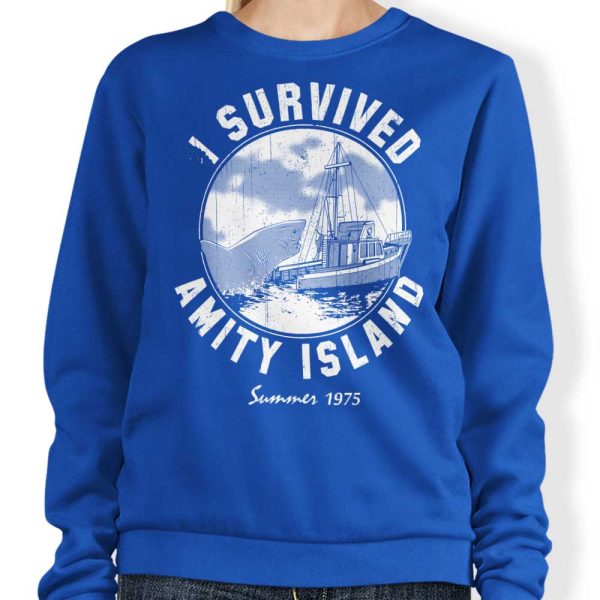 I Survived Amity Island - Sweatshirt For Cheap