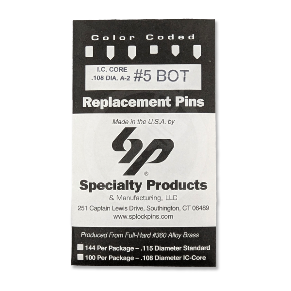 IC A2 Nickel Silver Bottom Pin #5 100pk Supply